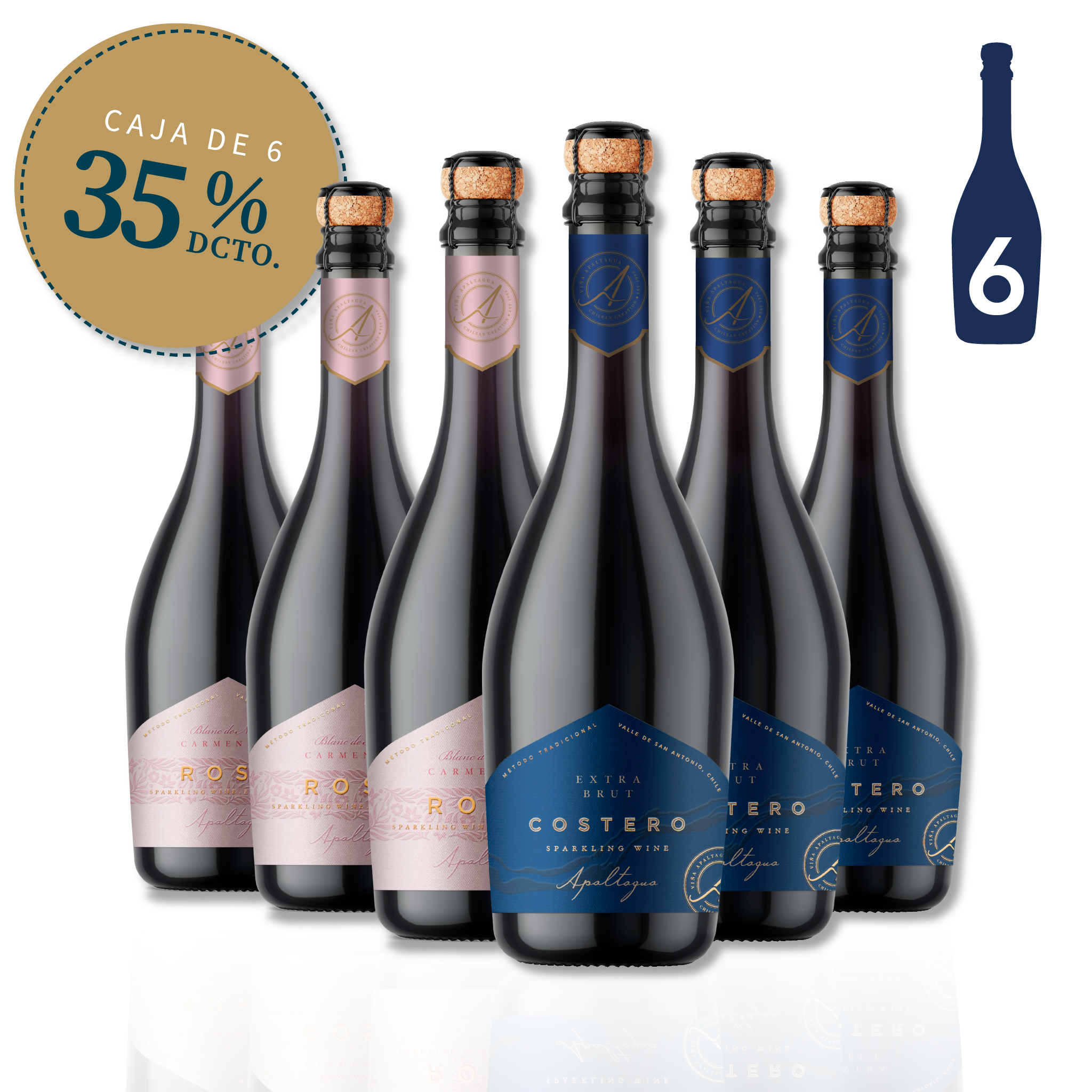 Mix Espumantes Apaltagua | Costero + Rosé